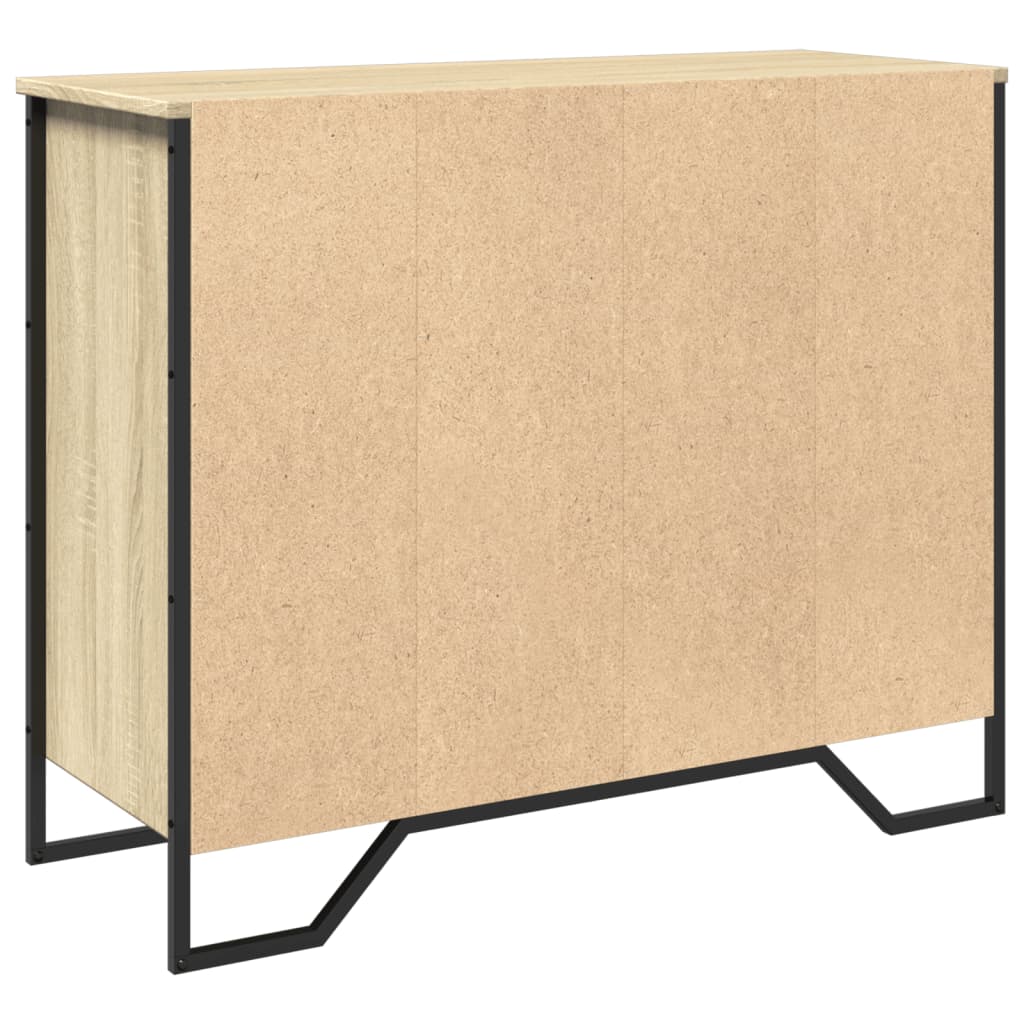Dressoir 91x35,5x74,5 cm bewerkt hout sonoma eikenkleurig