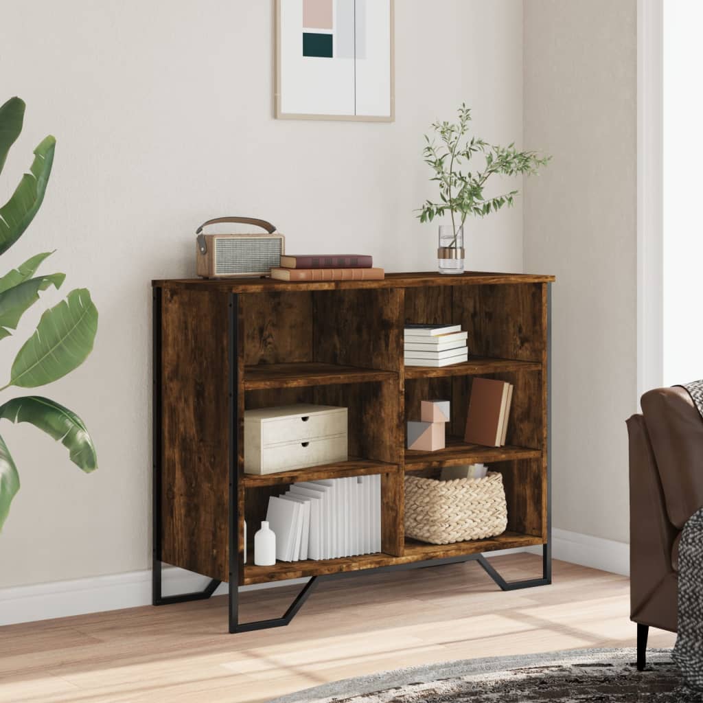 Dressoir 91x35,5x74,5 cm bewerkt hout gerookt eikenkleurig