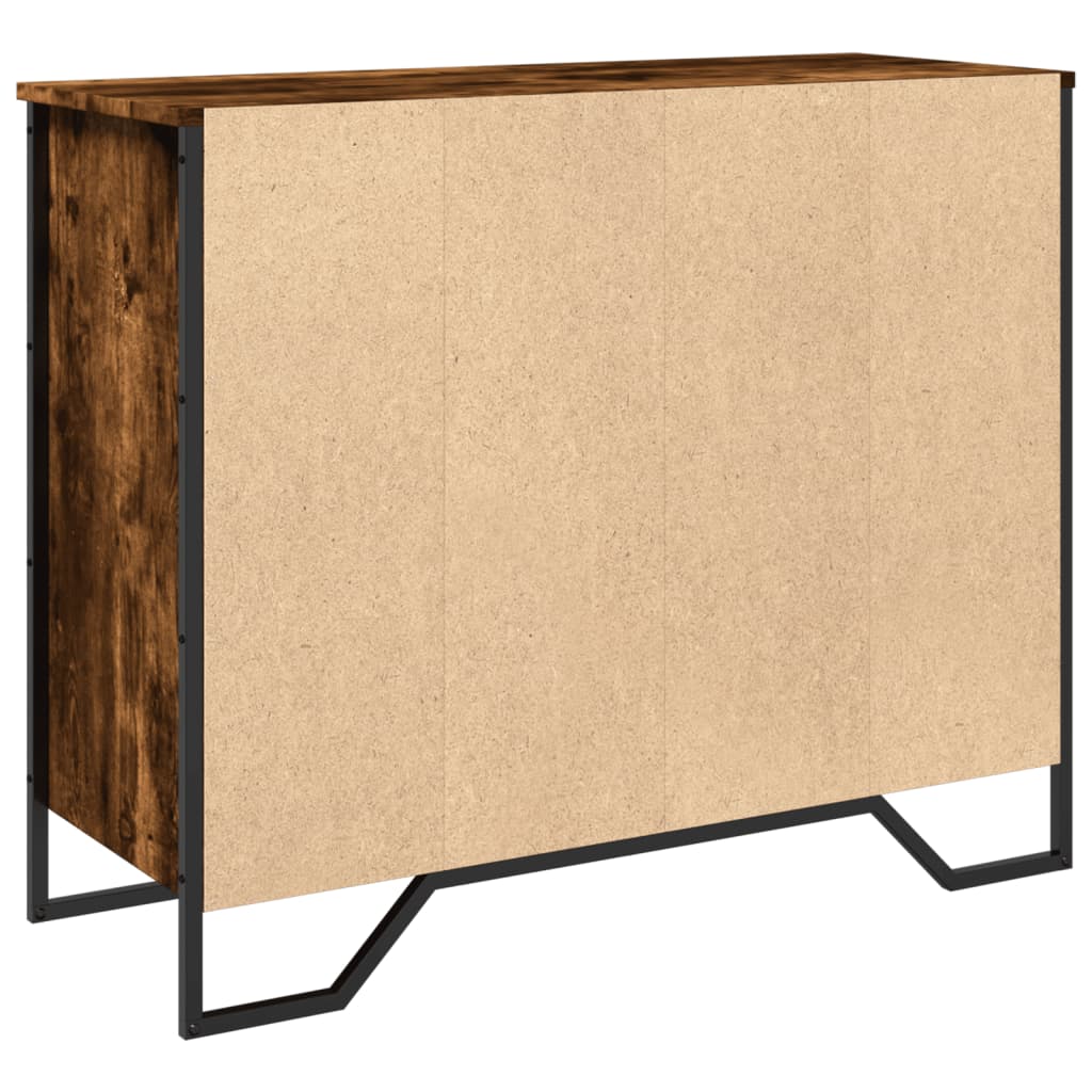 Dressoir 91x35,5x74,5 cm bewerkt hout gerookt eikenkleurig