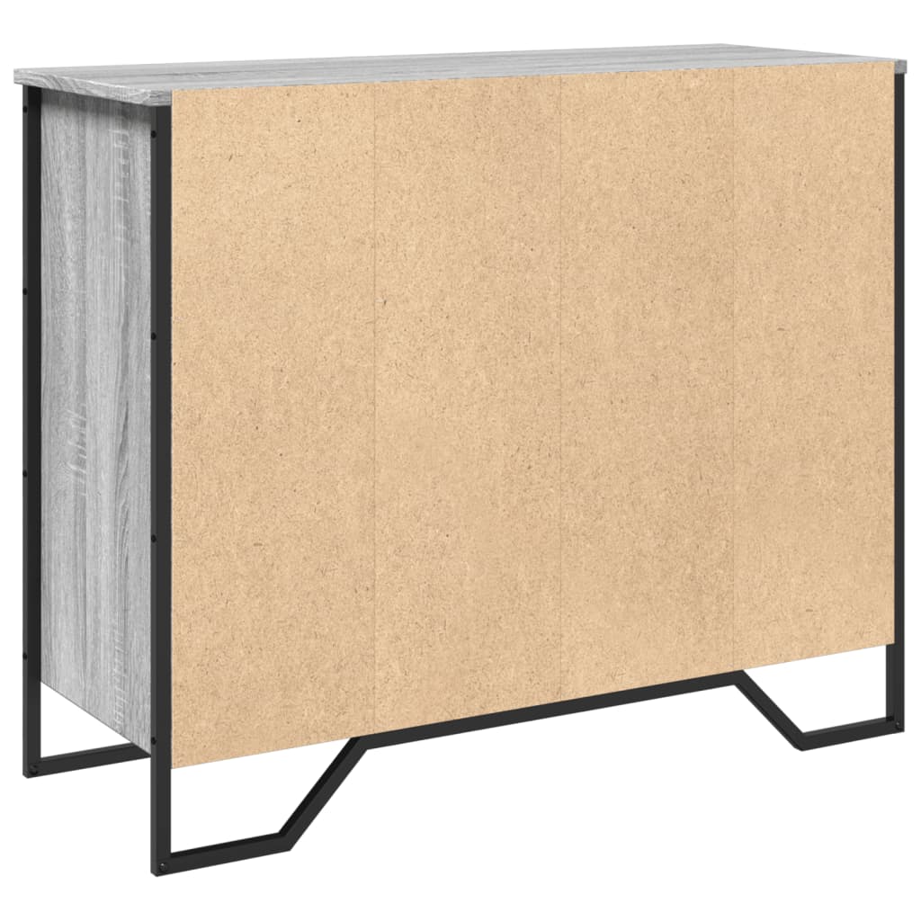 Dressoir 91x35,5x74,5 cm bewerkt hout grijs sonoma eikenkleurig
