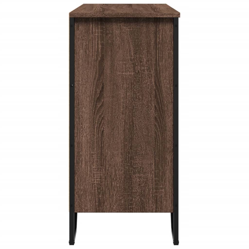 Dressoir 91x35,5x74,5 cm bewerkt hout bruin eikenkleur