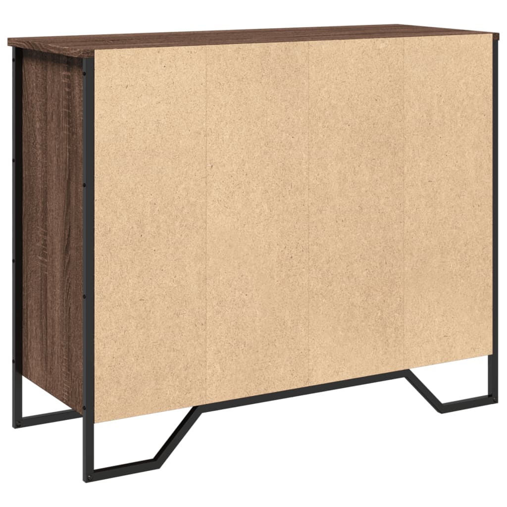 Dressoir 91x35,5x74,5 cm bewerkt hout bruin eikenkleur