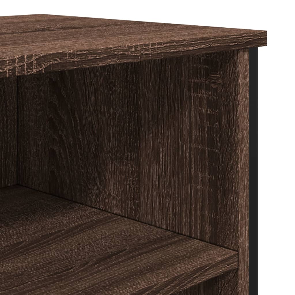 Dressoir 91x35,5x74,5 cm bewerkt hout bruin eikenkleur