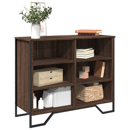 Dressoir 91x35,5x74,5 cm bewerkt hout bruin eikenkleur
