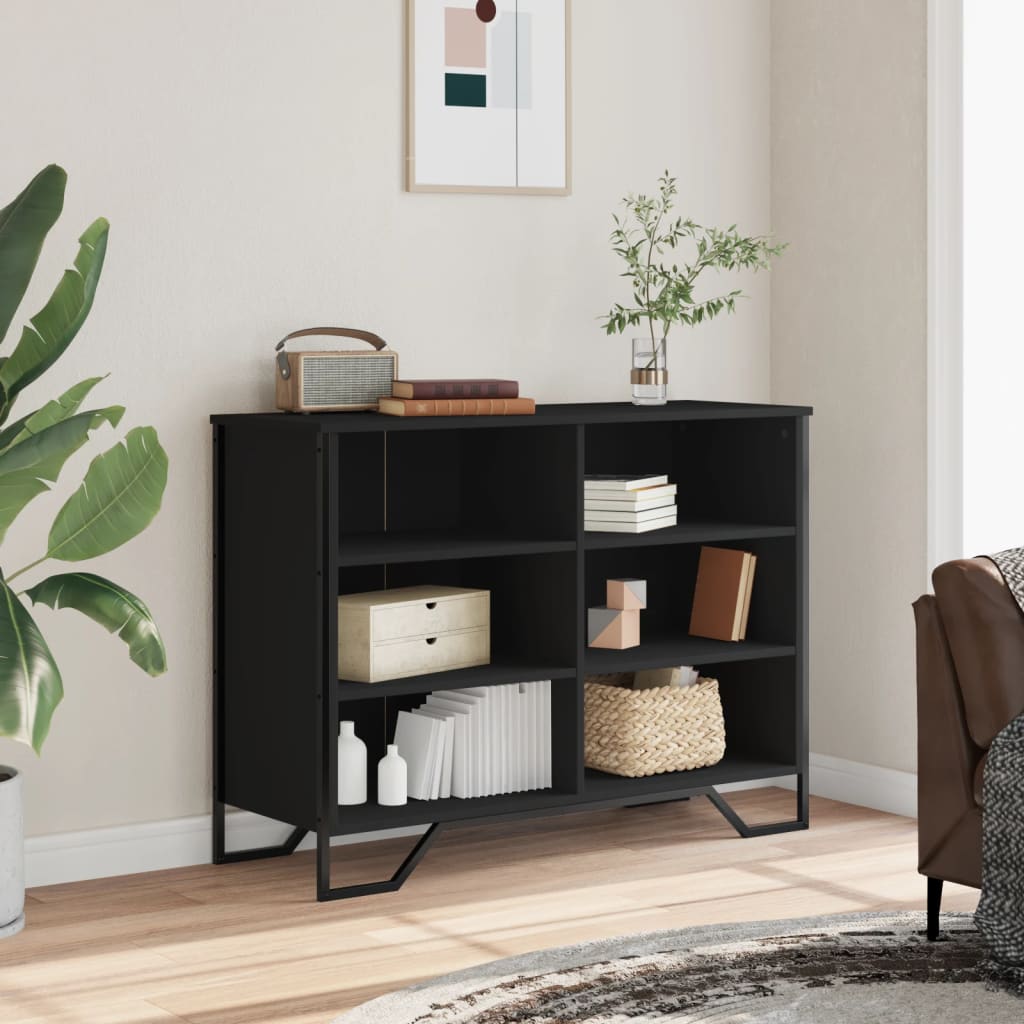 Dressoir 101x35,5x74,5 cm bewerkt hout zwart