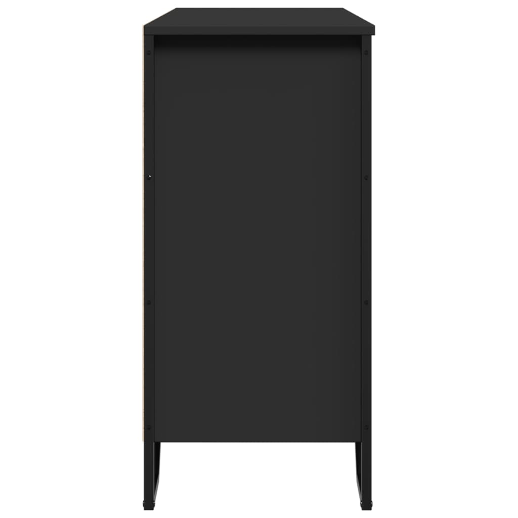 Dressoir 101x35,5x74,5 cm bewerkt hout zwart