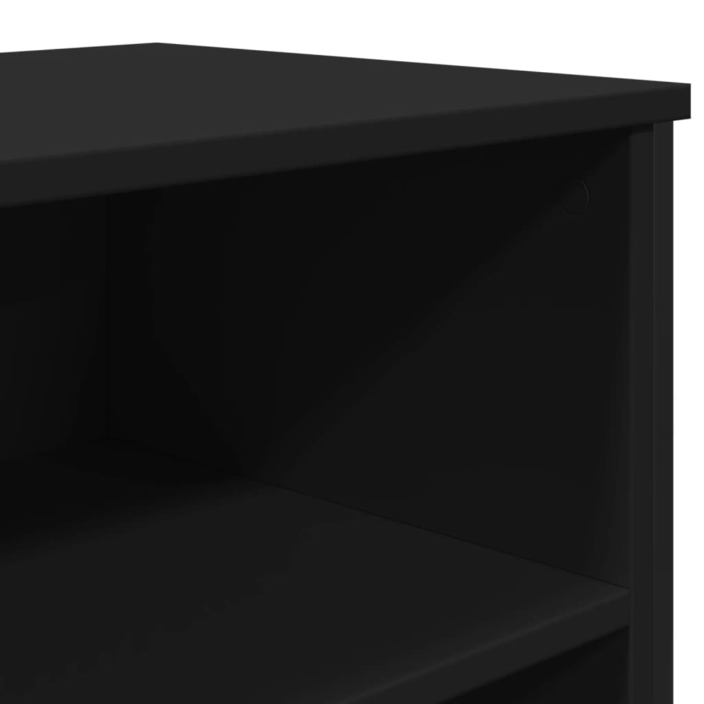 Dressoir 101x35,5x74,5 cm bewerkt hout zwart