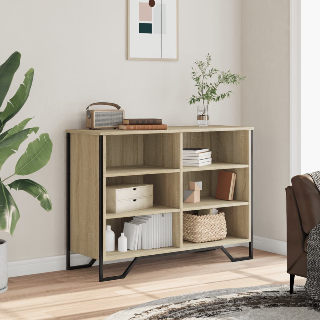 Dressoir 101x35,5x74,5 cm bewerkt hout sonoma eikenkleurig