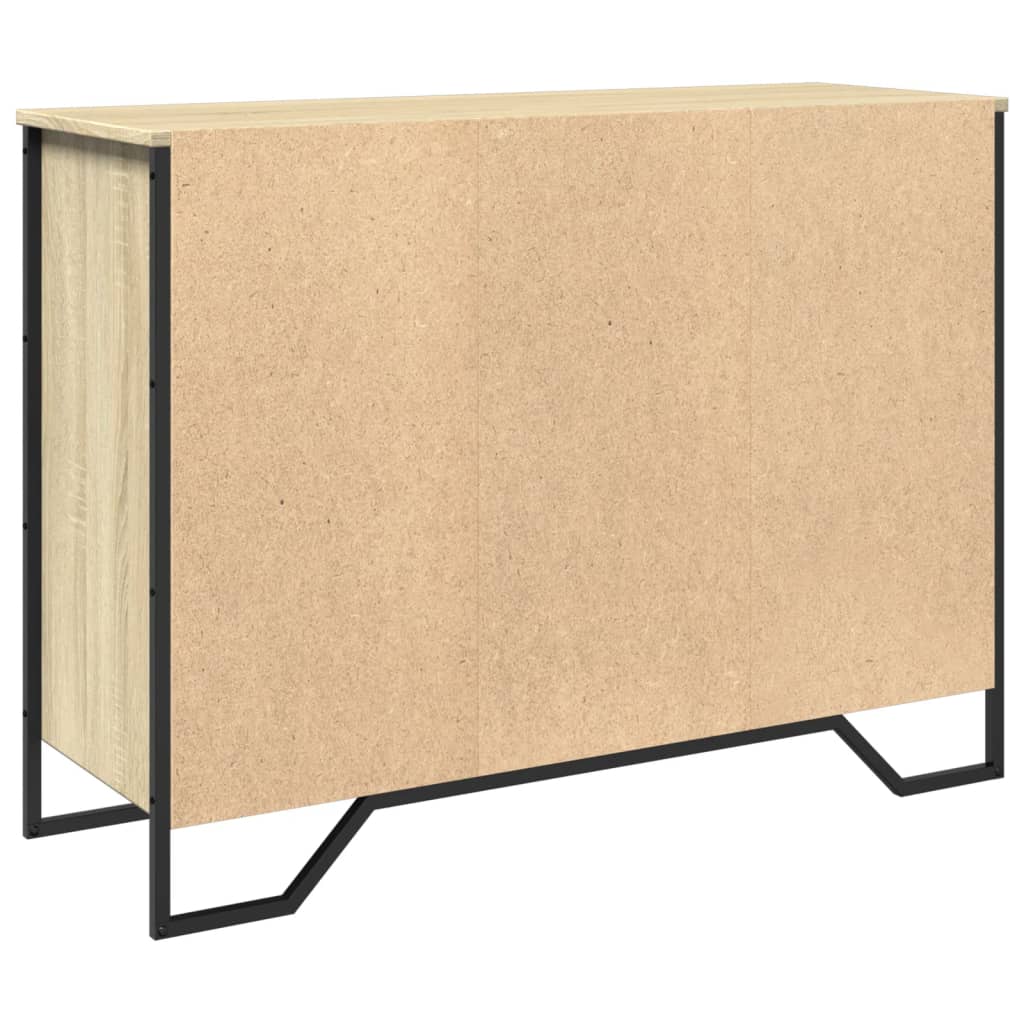 Dressoir 101x35,5x74,5 cm bewerkt hout sonoma eikenkleurig