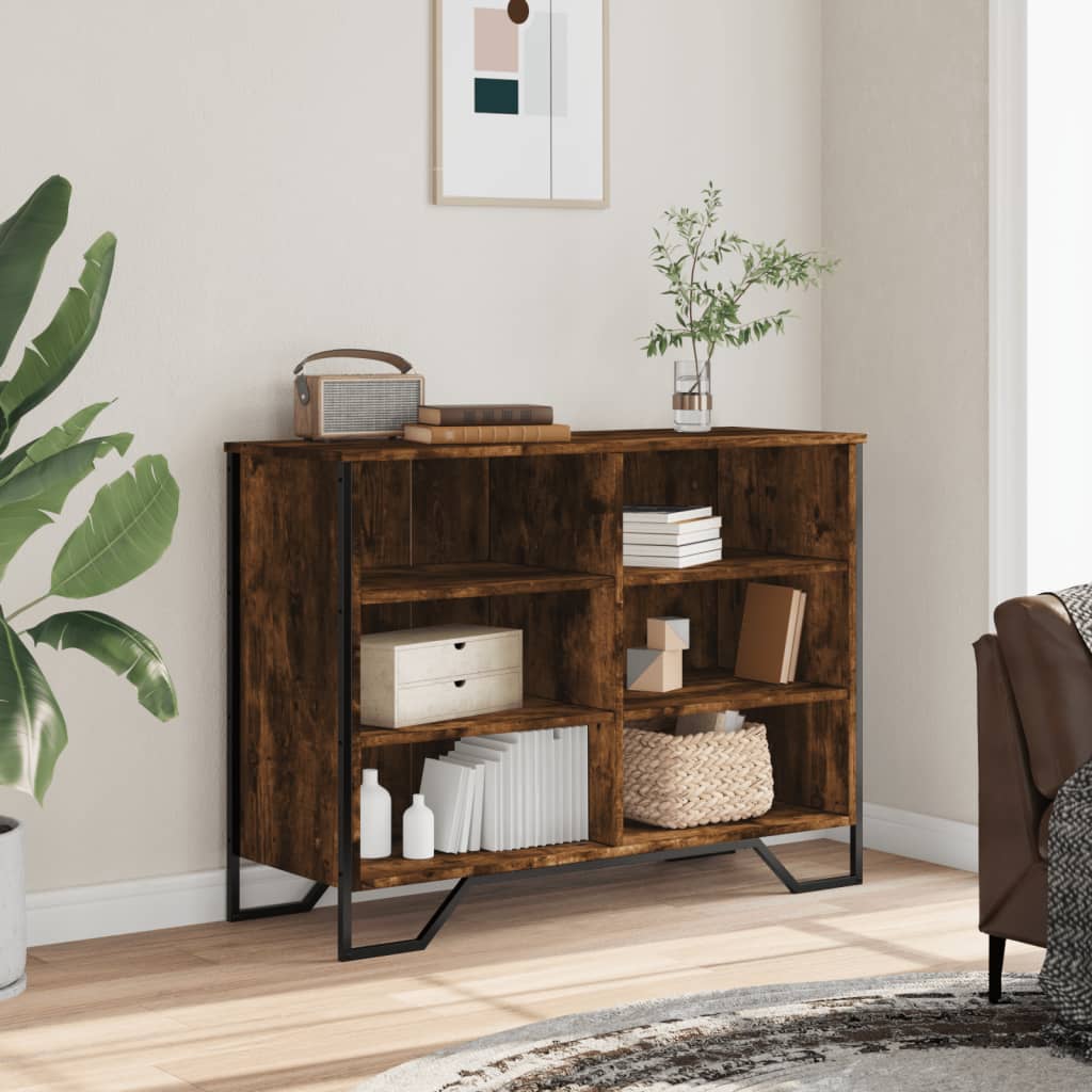 Dressoir 101x35,5x74,5 cm bewerkt hout gerookt eikenkleurig