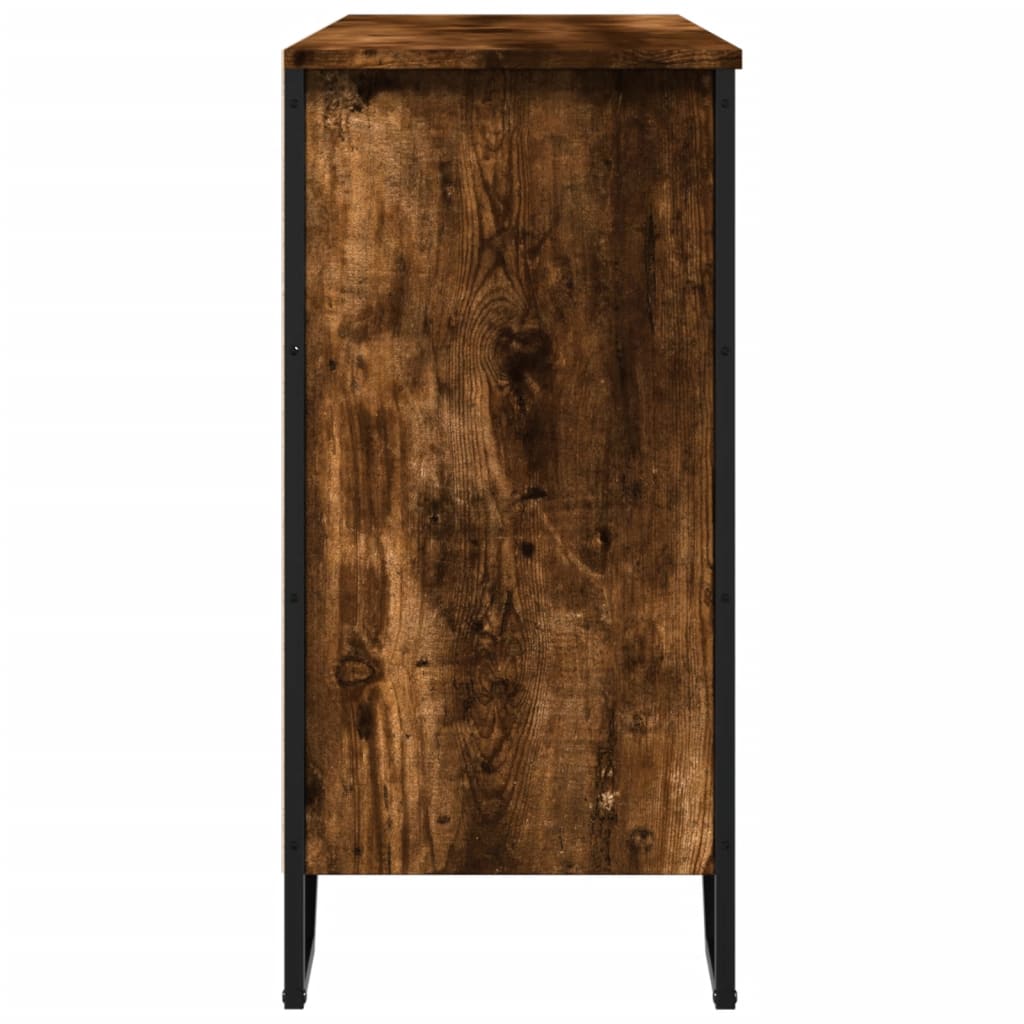 Dressoir 101x35,5x74,5 cm bewerkt hout gerookt eikenkleurig