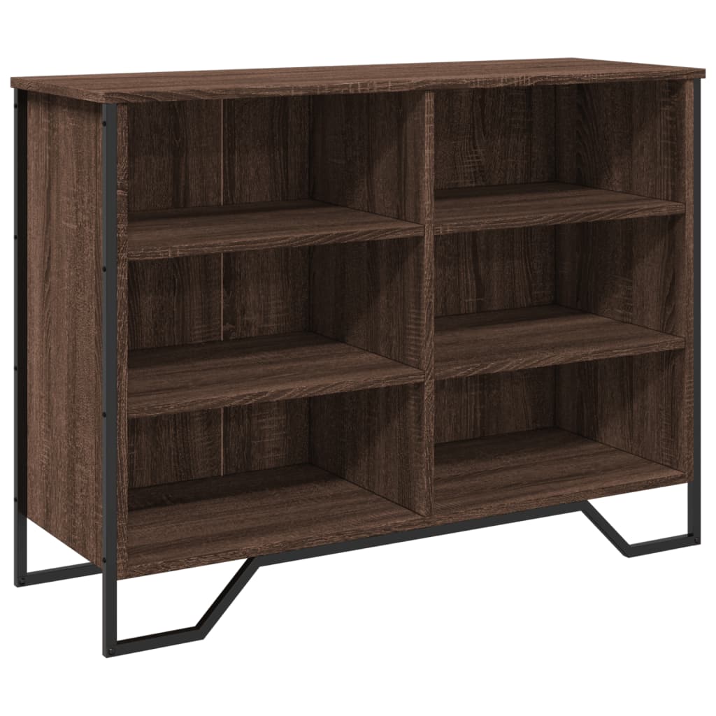 Dressoir 101x35,5x74,5 cm bewerkt hout bruin eikenkleur