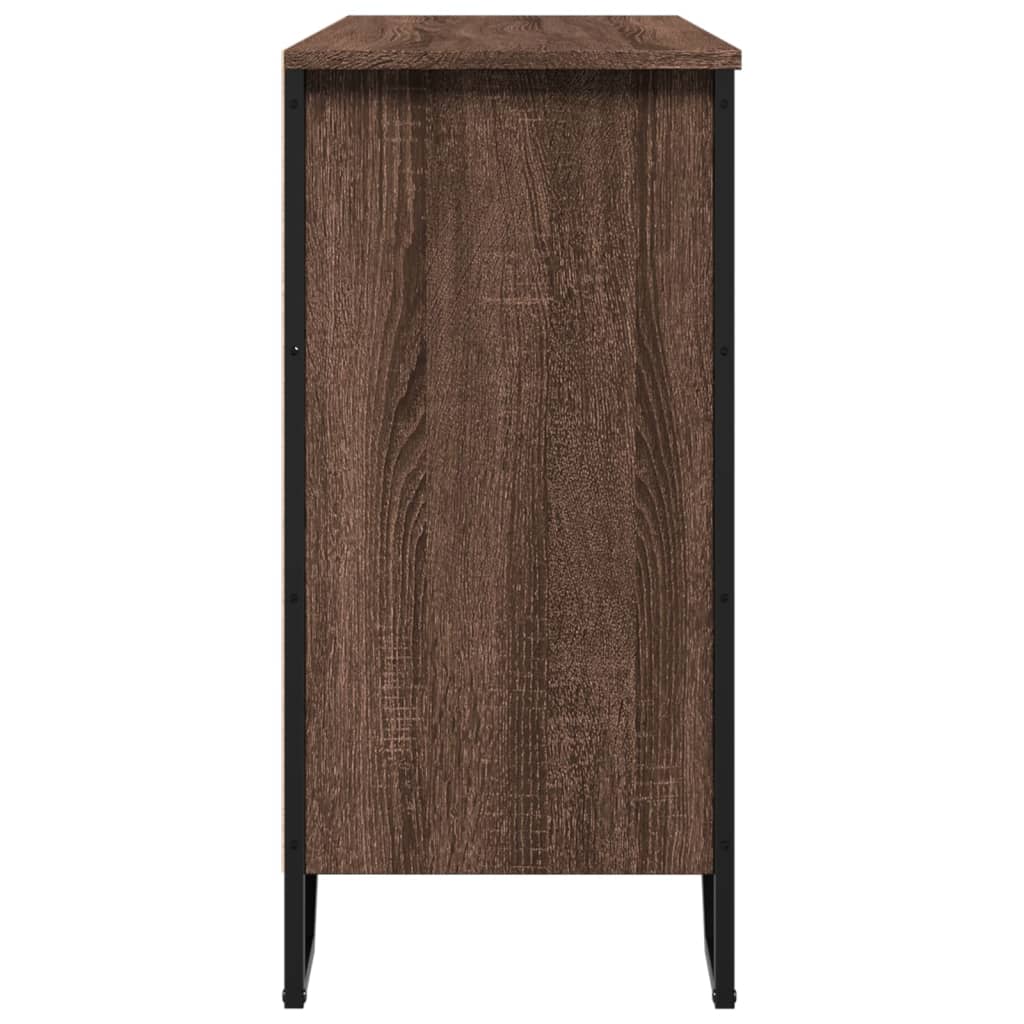 Dressoir 101x35,5x74,5 cm bewerkt hout bruin eikenkleur