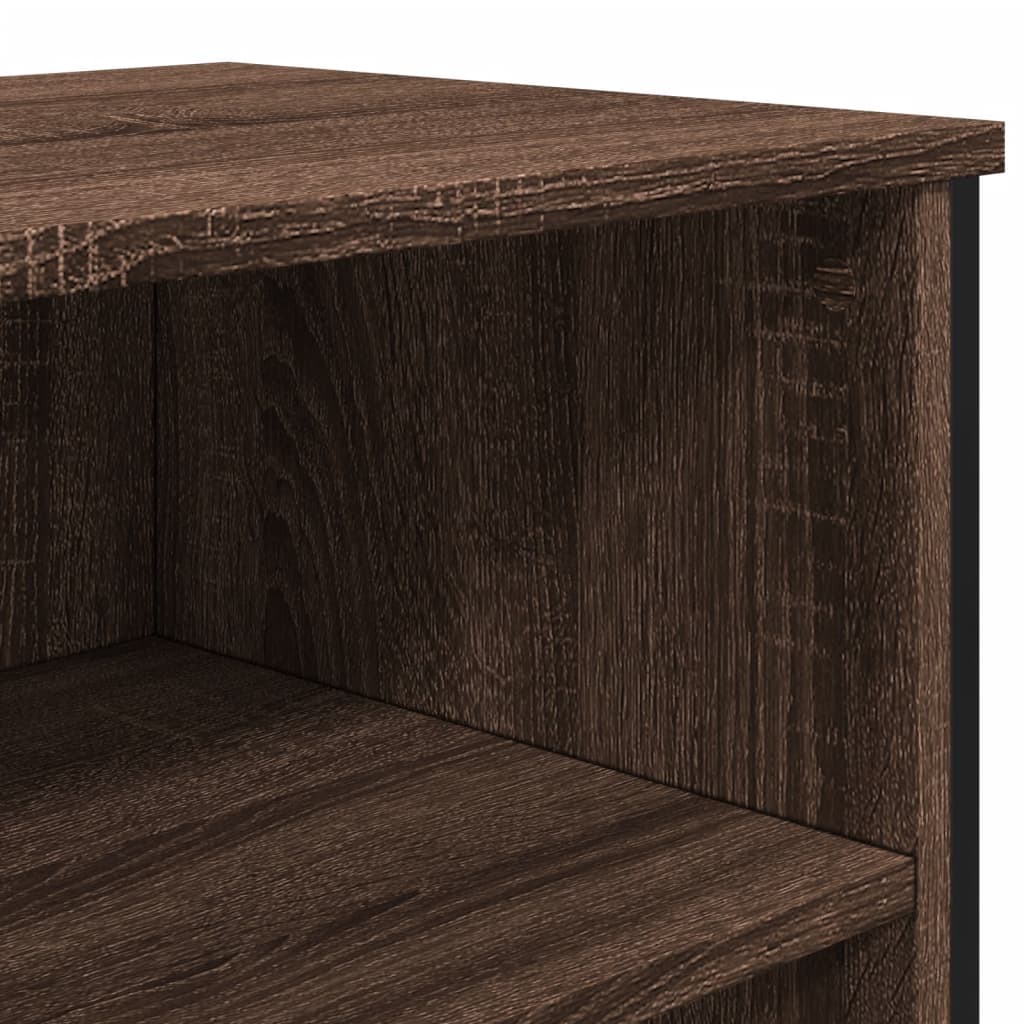 Dressoir 101x35,5x74,5 cm bewerkt hout bruin eikenkleur