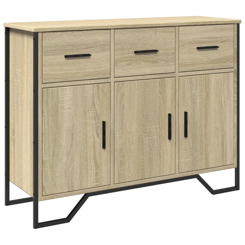 Dressoir 97x32,5x74,5 cm bewerkt hout sonoma eikenkleurig