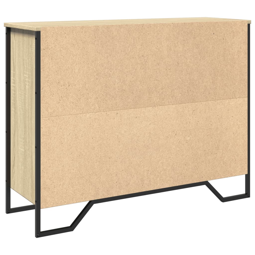 Dressoir 97x32,5x74,5 cm bewerkt hout sonoma eikenkleurig