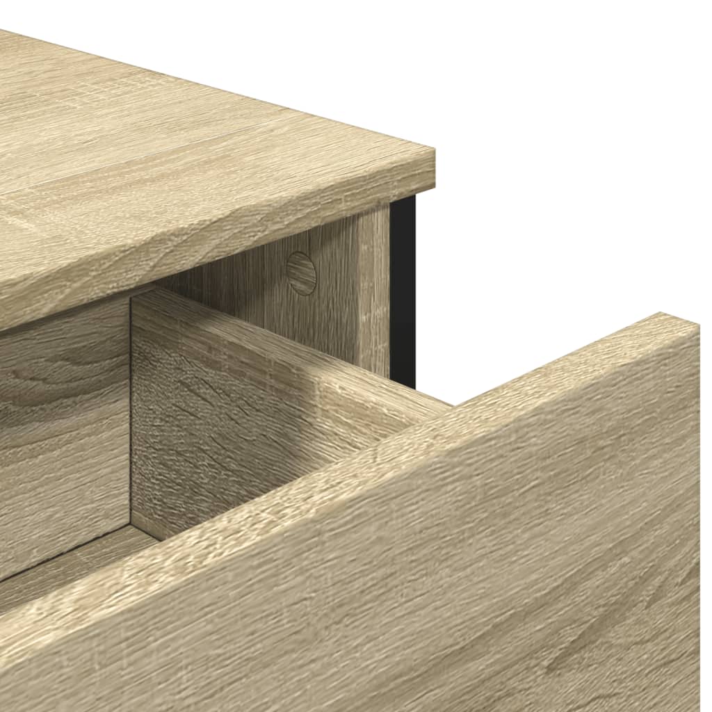 Dressoir 97x32,5x74,5 cm bewerkt hout sonoma eikenkleurig