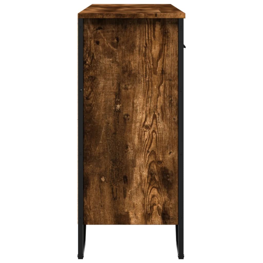 Dressoir 97x32,5x74,5 cm bewerkt hout gerookt eikenkleurig