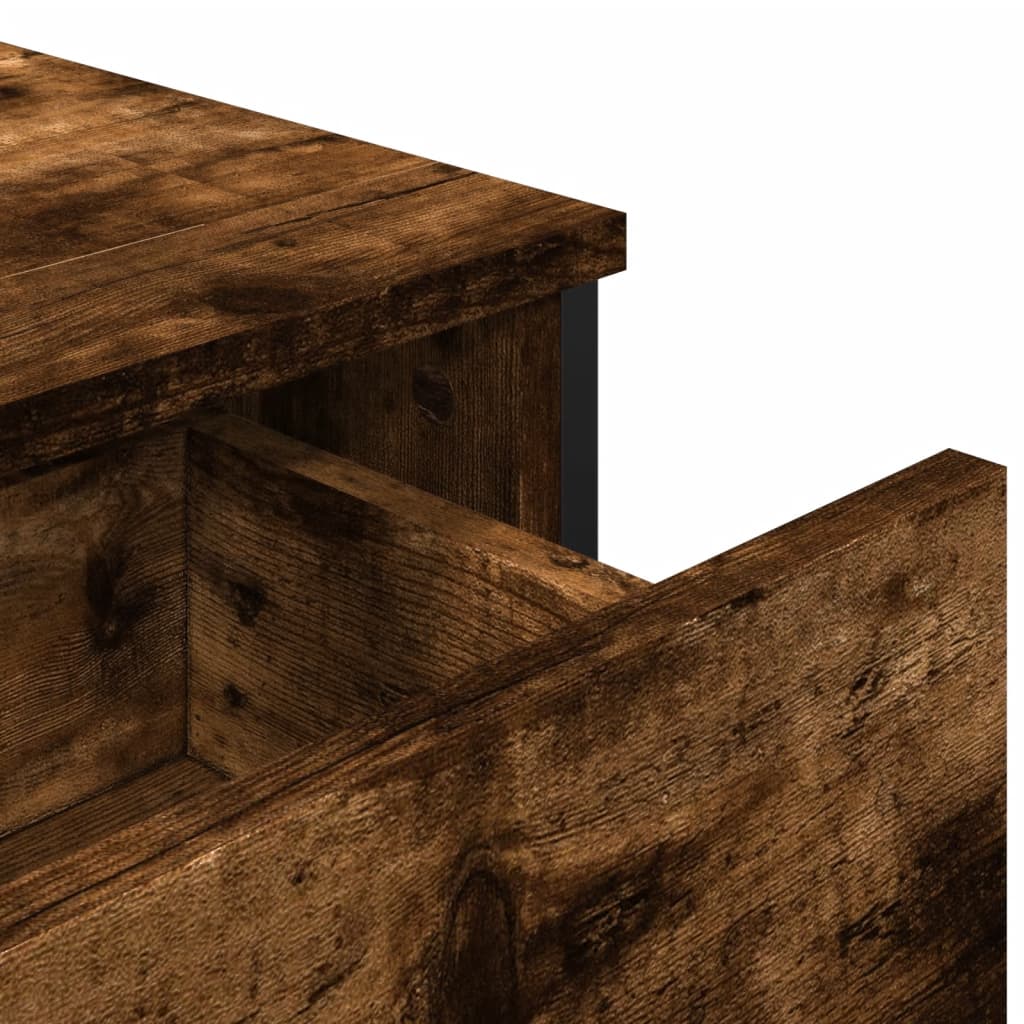 Dressoir 97x32,5x74,5 cm bewerkt hout gerookt eikenkleurig
