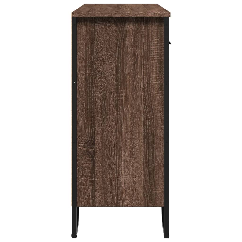 Dressoir 97x32,5x74,5 cm bewerkt hout bruin eikenkleur