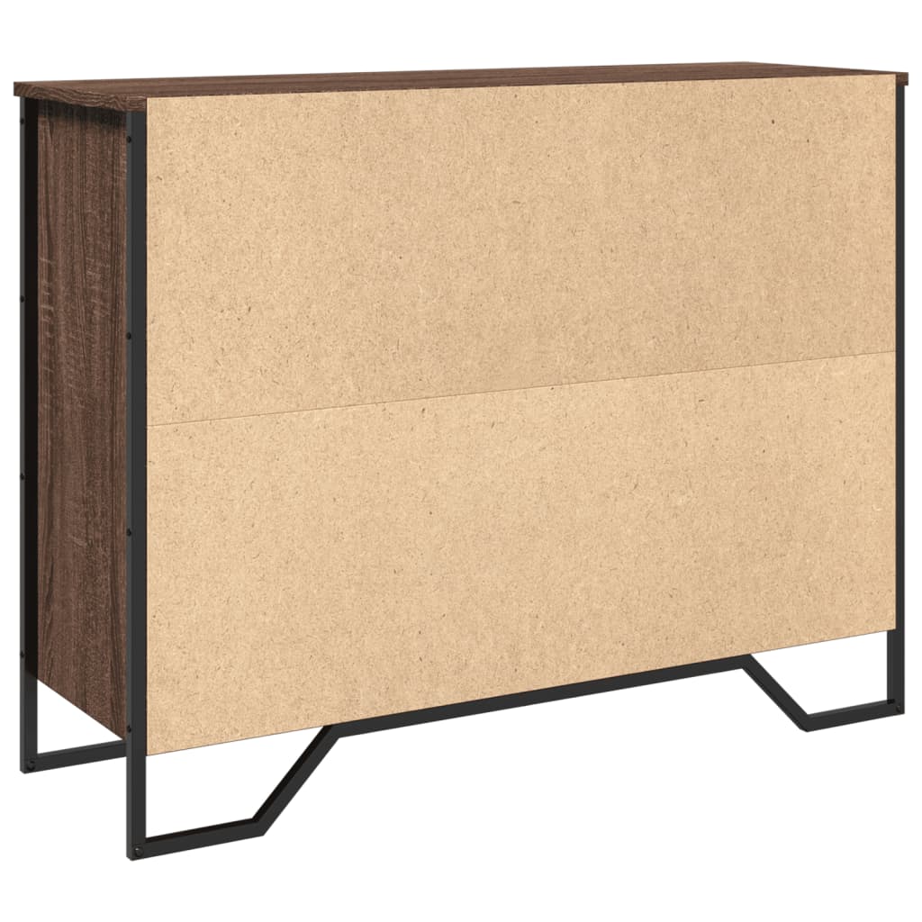 Dressoir 97x32,5x74,5 cm bewerkt hout bruin eikenkleur