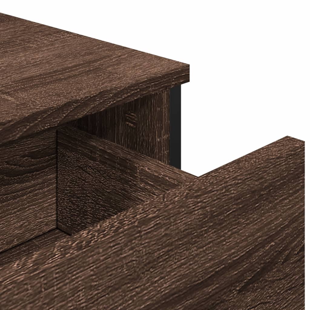 Dressoir 97x32,5x74,5 cm bewerkt hout bruin eikenkleur