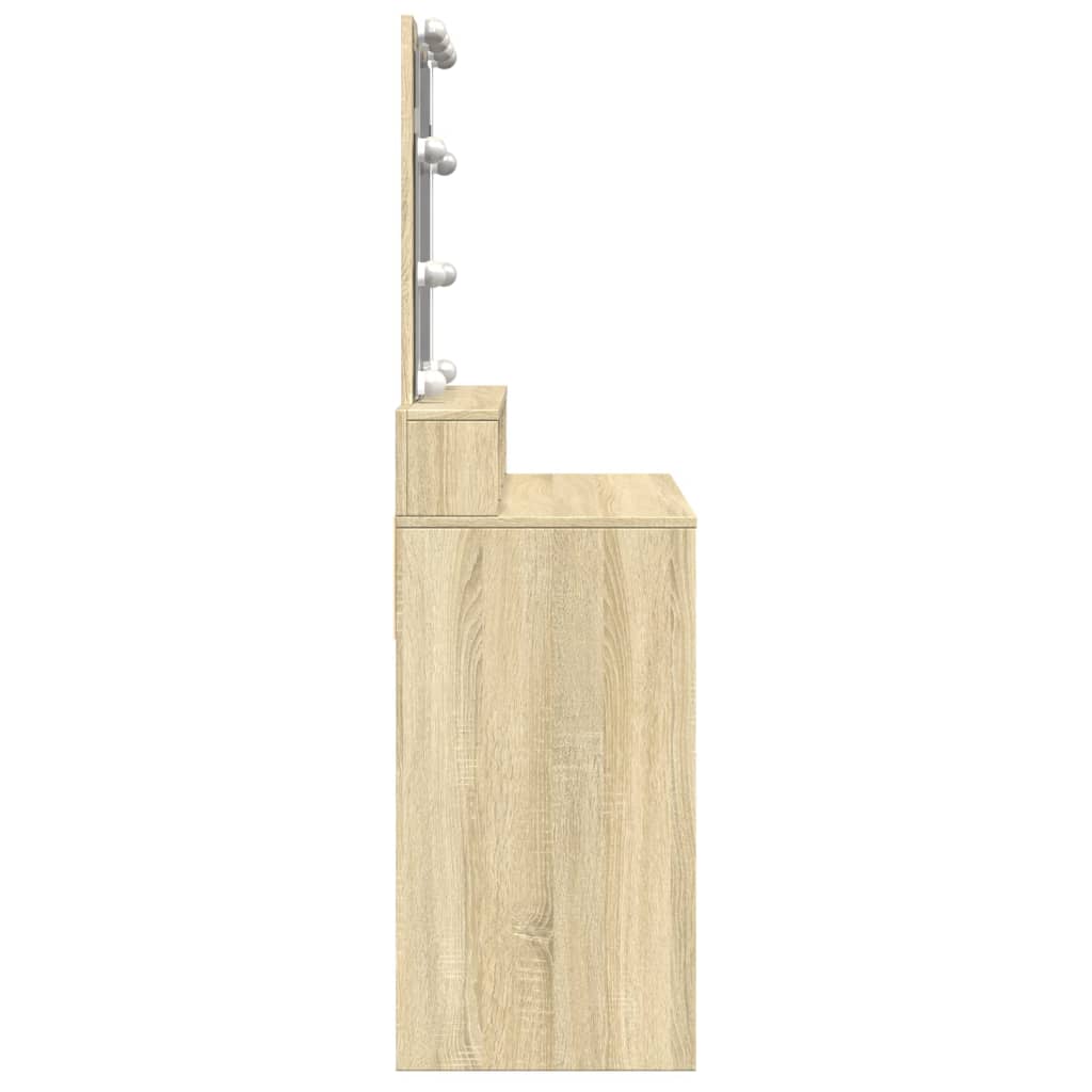 Kaptafel met LED 80x41x144,5 cm sonoma eikenkleurig