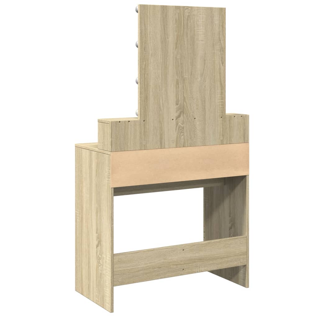 Kaptafel met LED 80x41x144,5 cm sonoma eikenkleurig