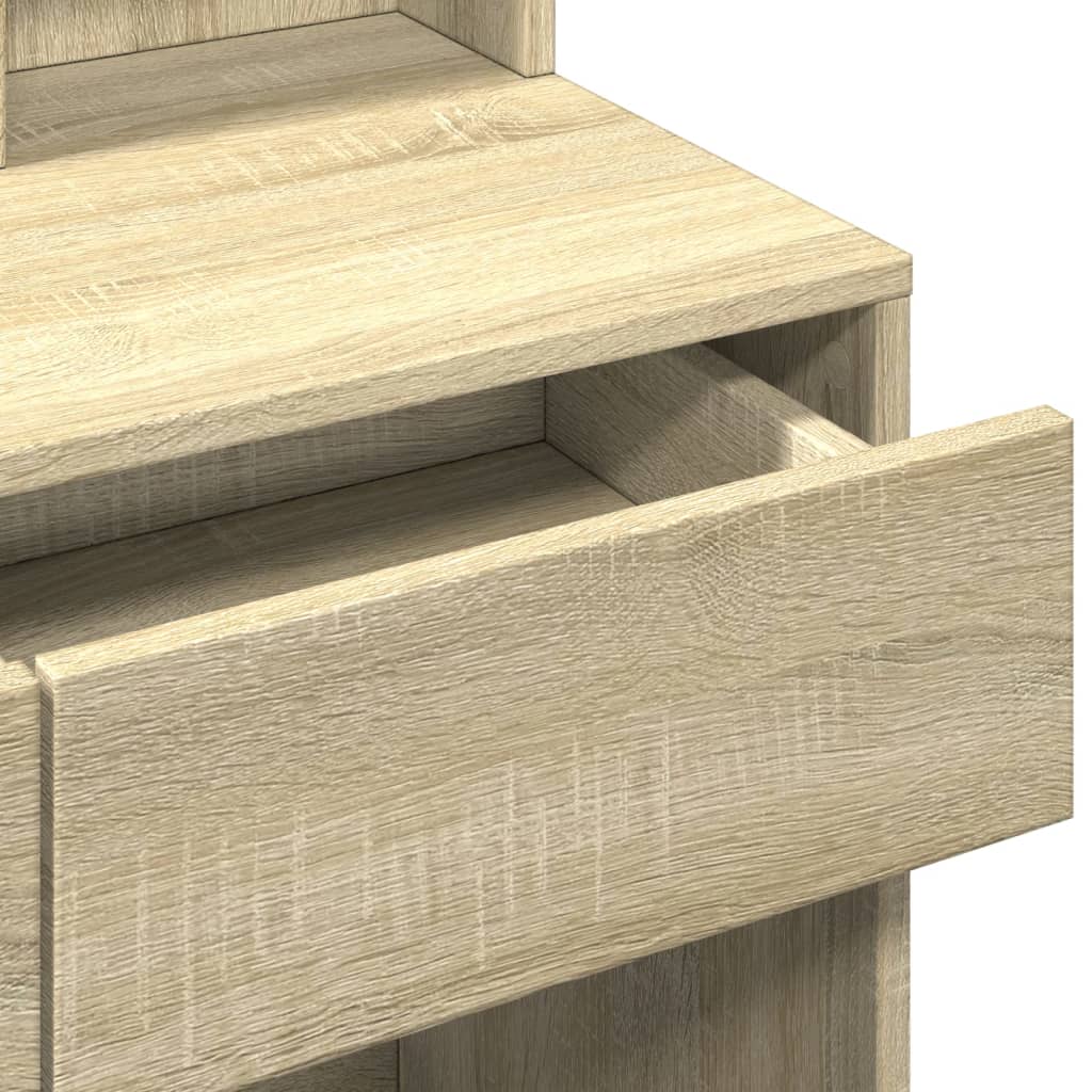 Kaptafel met LED 80x41x144,5 cm sonoma eikenkleurig