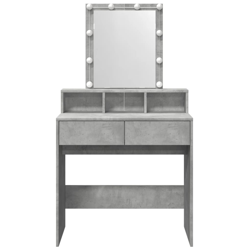 Kaptafel met LED 80x41x144,5 cm betongrijs