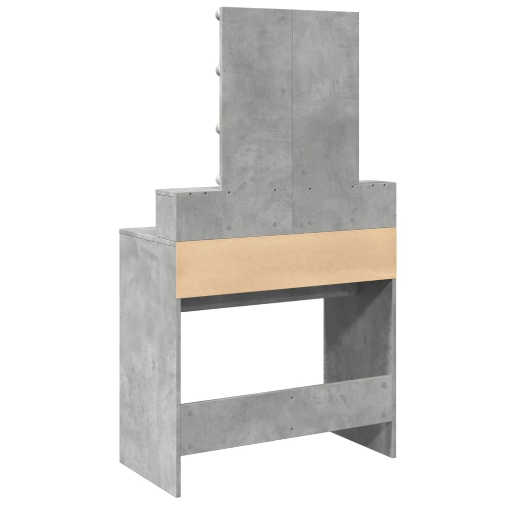 Kaptafel met LED 80x41x144,5 cm betongrijs