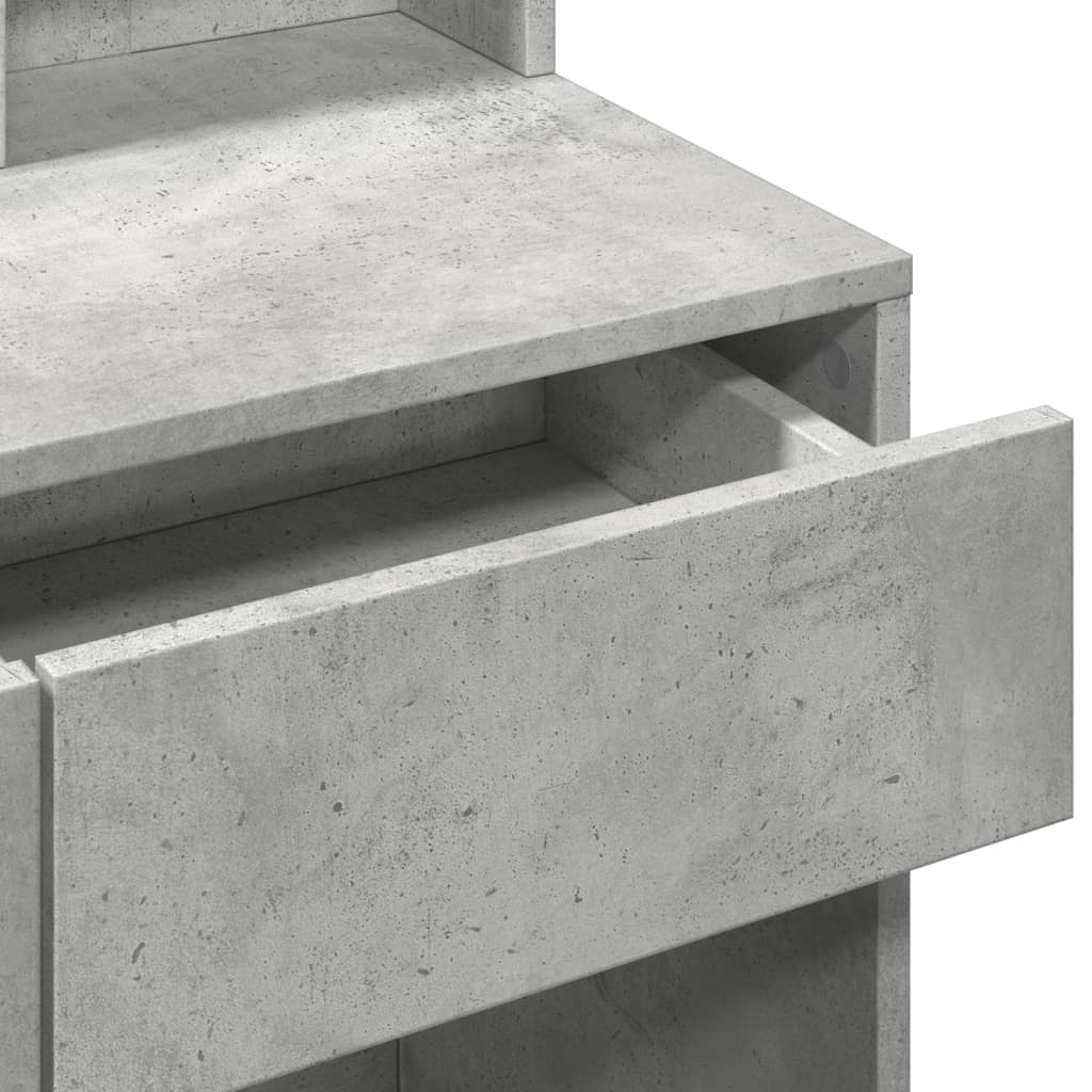 Kaptafel met LED 80x41x144,5 cm betongrijs