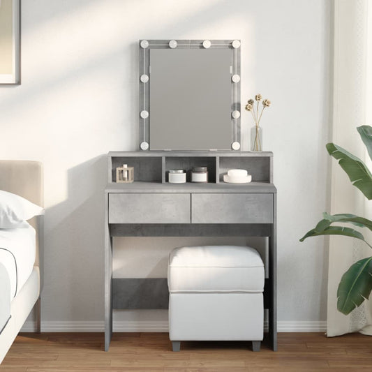 Kaptafel met LED 80x41x144,5 cm betongrijs