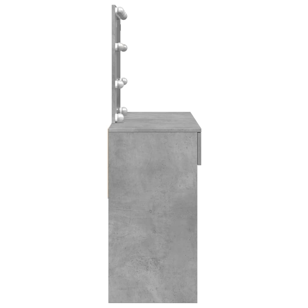 Kaptafel met LED-verlichting 100x40x130 cm betongrijs