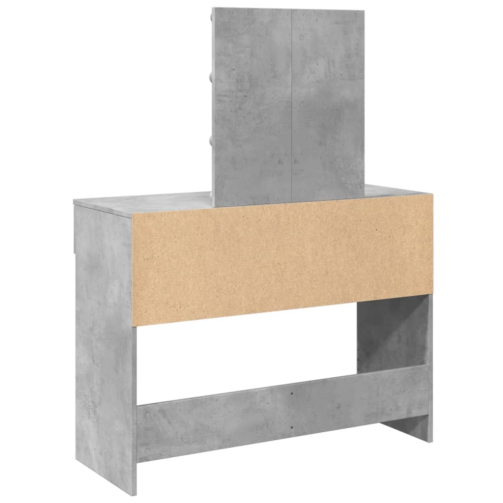 Kaptafel met LED-verlichting 100x40x130 cm betongrijs