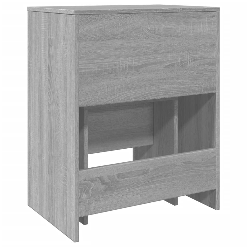 Kaptafel met krukje 60x40x113,5 cm grijs sonoma