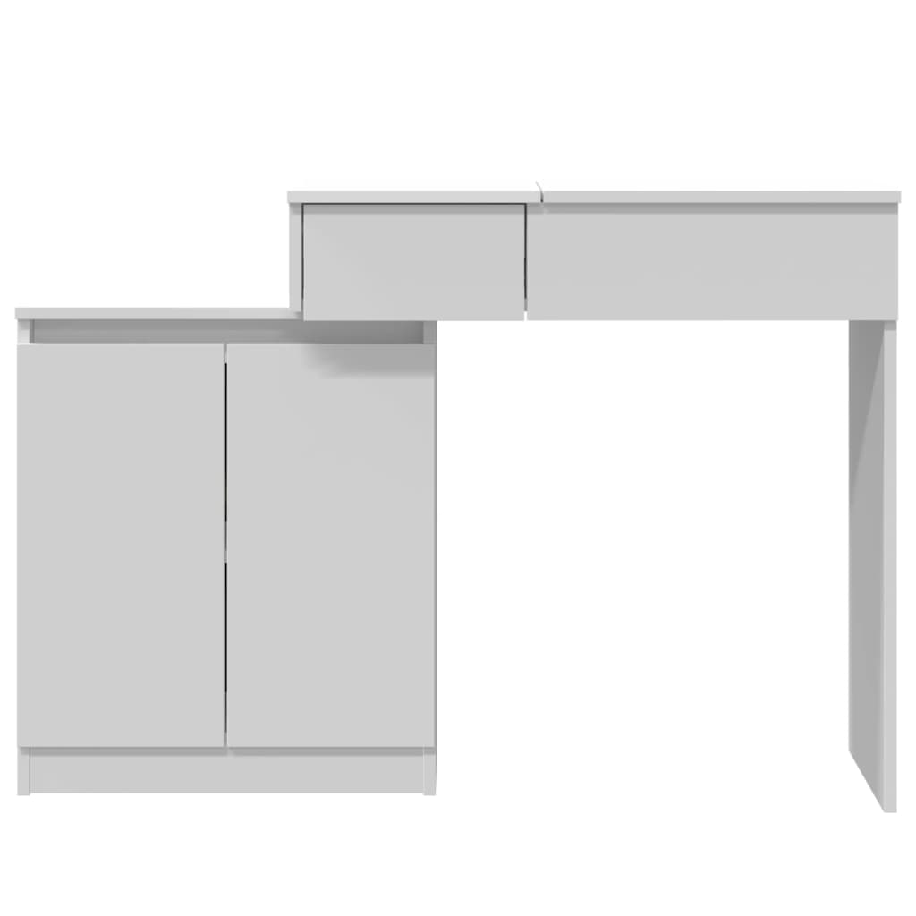 Kaptafel met LED 115x37x110,5 cm wit