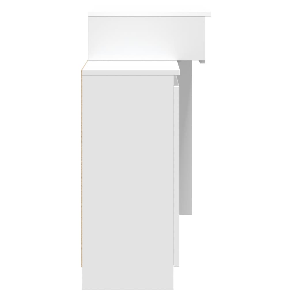Kaptafel met LED 115x37x110,5 cm wit