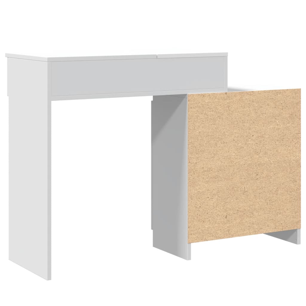 Kaptafel met LED 115x37x110,5 cm wit