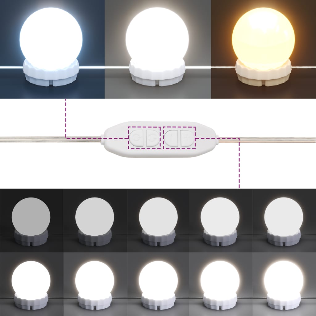 Kaptafel met LED 115x37x110,5 cm grijs sonoma eikenkleurig