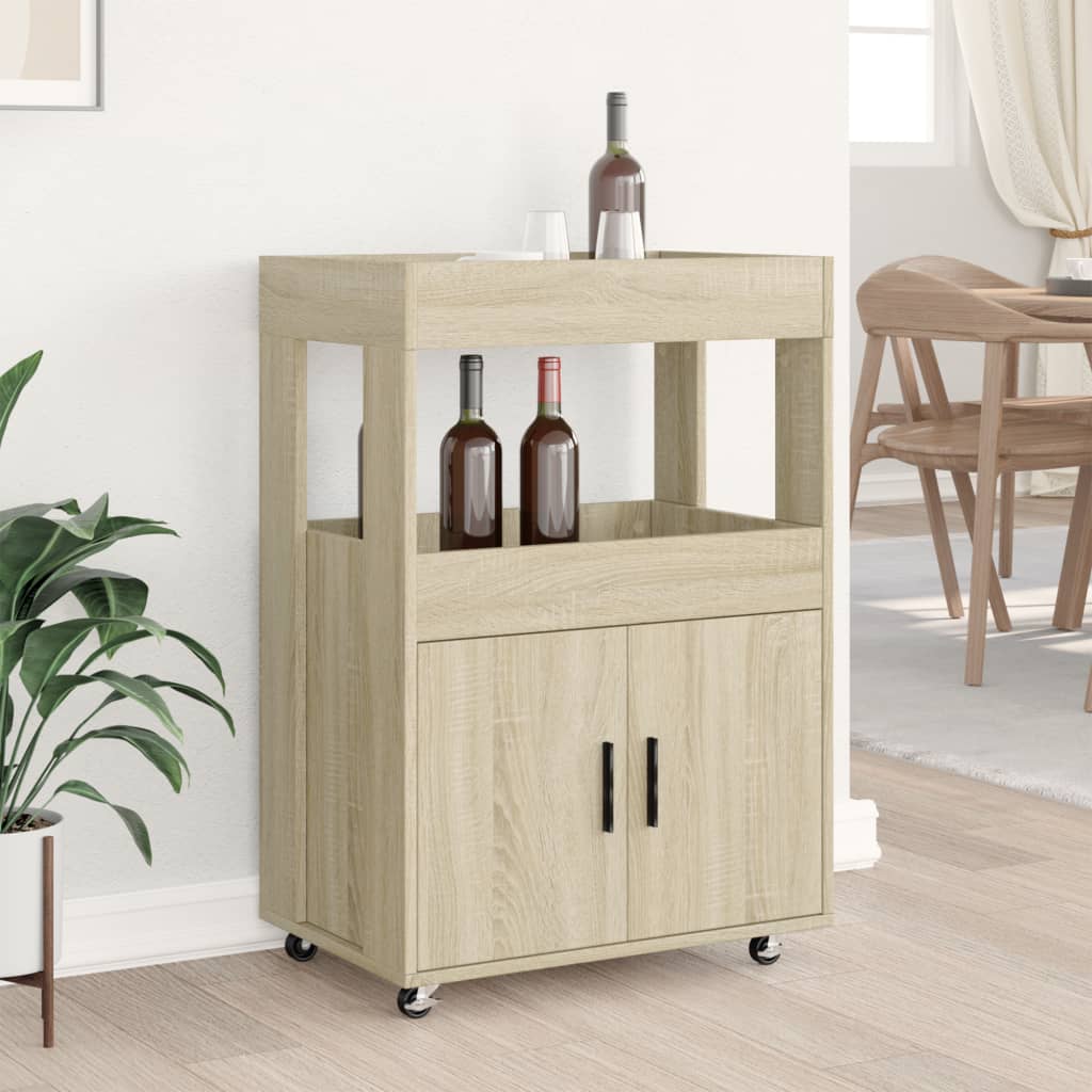 Drankkar 60x39,5x89 cm bewerkt hout sonoma eikenkleurig