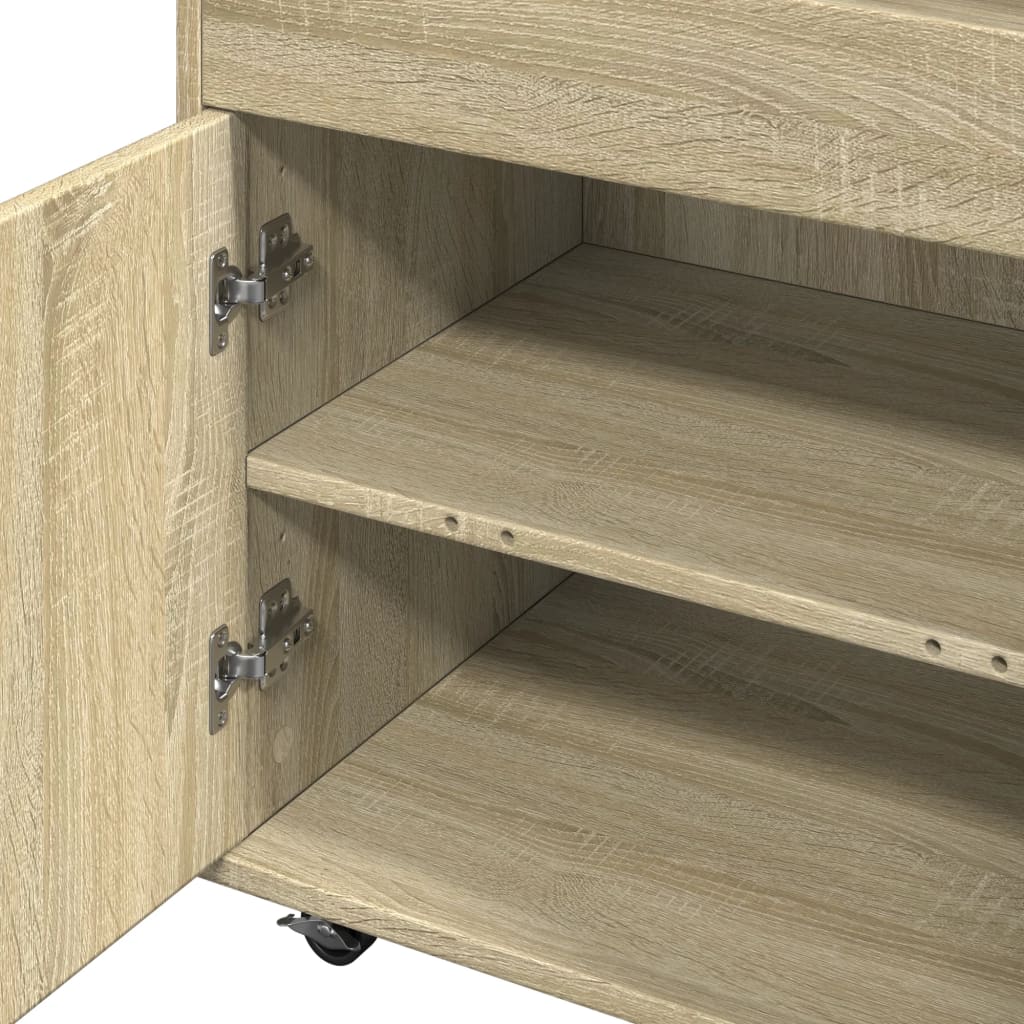 Drankkar 60x39,5x89 cm bewerkt hout sonoma eikenkleurig