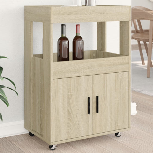 Drankkar 60x39,5x89 cm bewerkt hout sonoma eikenkleurig