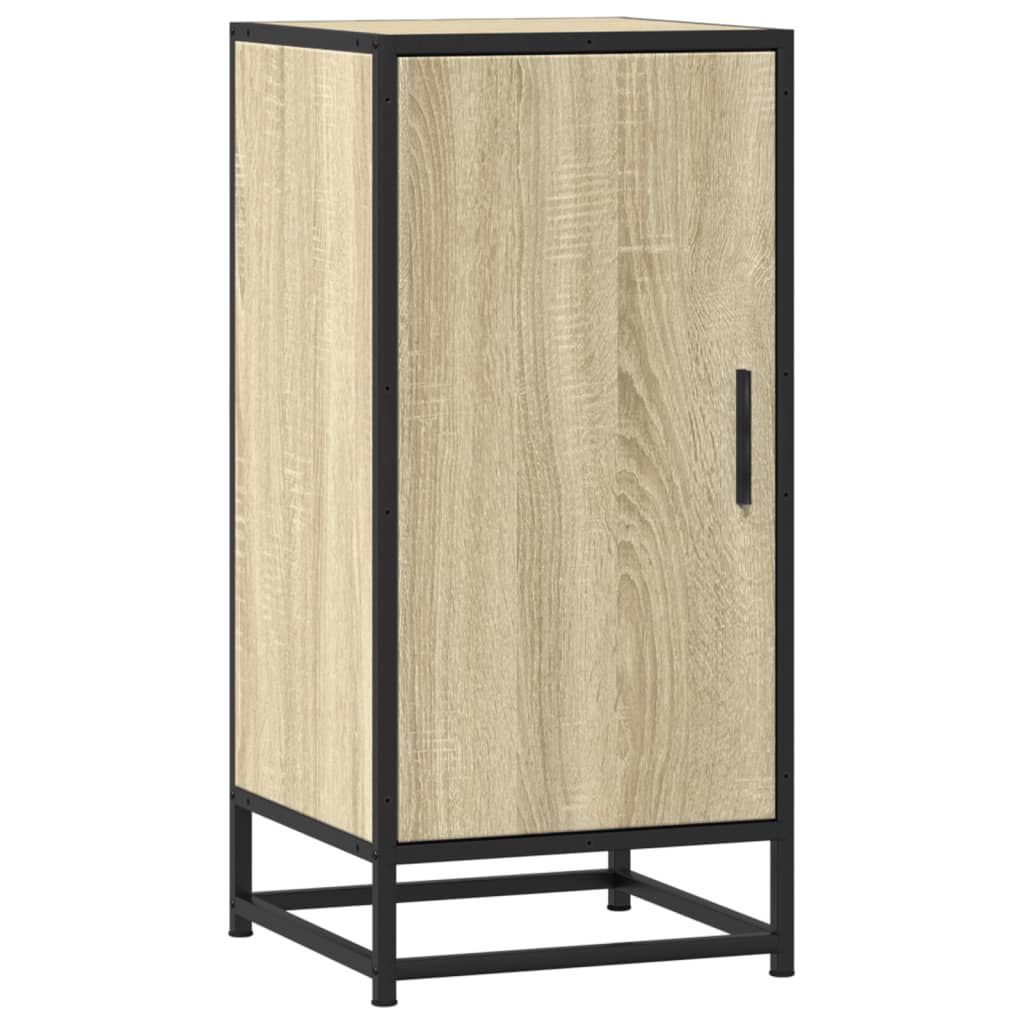 Dressoir 35,5x35x76 cm bewerkt hout en metaal sonoma eikenkleur