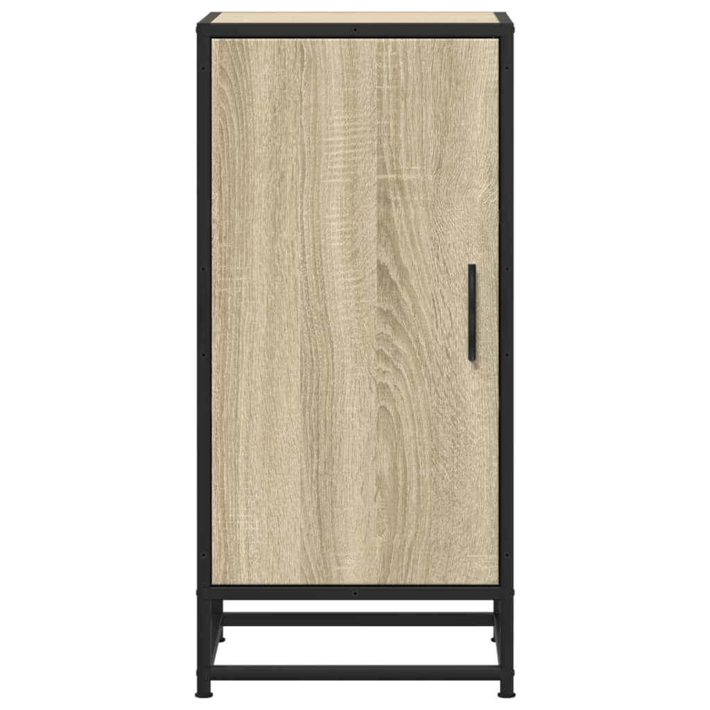 Dressoir 35,5x35x76 cm bewerkt hout en metaal sonoma eikenkleur