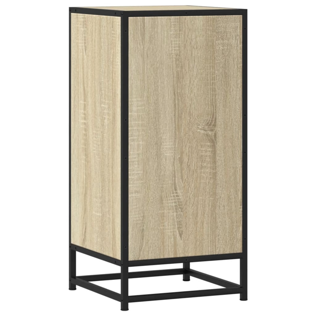 Dressoir 35,5x35x76 cm bewerkt hout en metaal sonoma eikenkleur