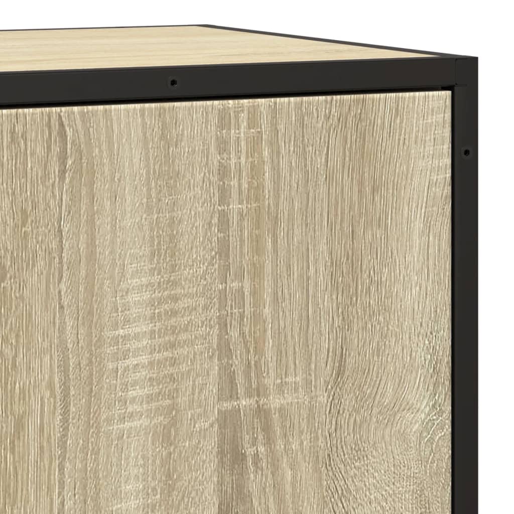 Dressoir 35,5x35x76 cm bewerkt hout en metaal sonoma eikenkleur