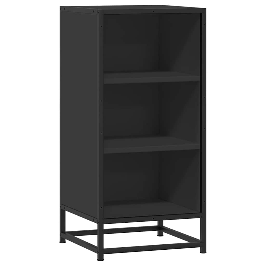 Dressoir 35,5x35x76 cm bewerkt hout en metaal zwart