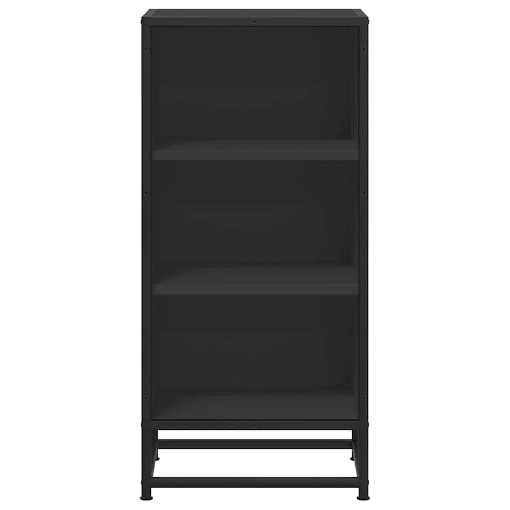 Dressoir 35,5x35x76 cm bewerkt hout en metaal zwart
