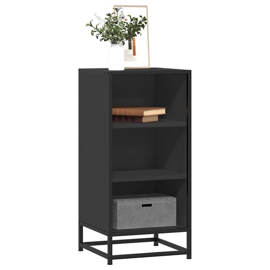 Dressoir 35,5x35x76 cm bewerkt hout en metaal zwart